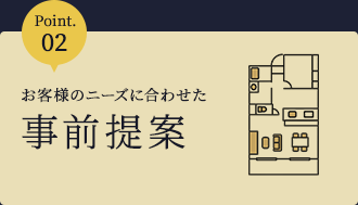 point.02 お客様のニーズに合わせた事前提案