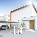 【完成予想図】冬の富山に嬉しいカーポート付き♪