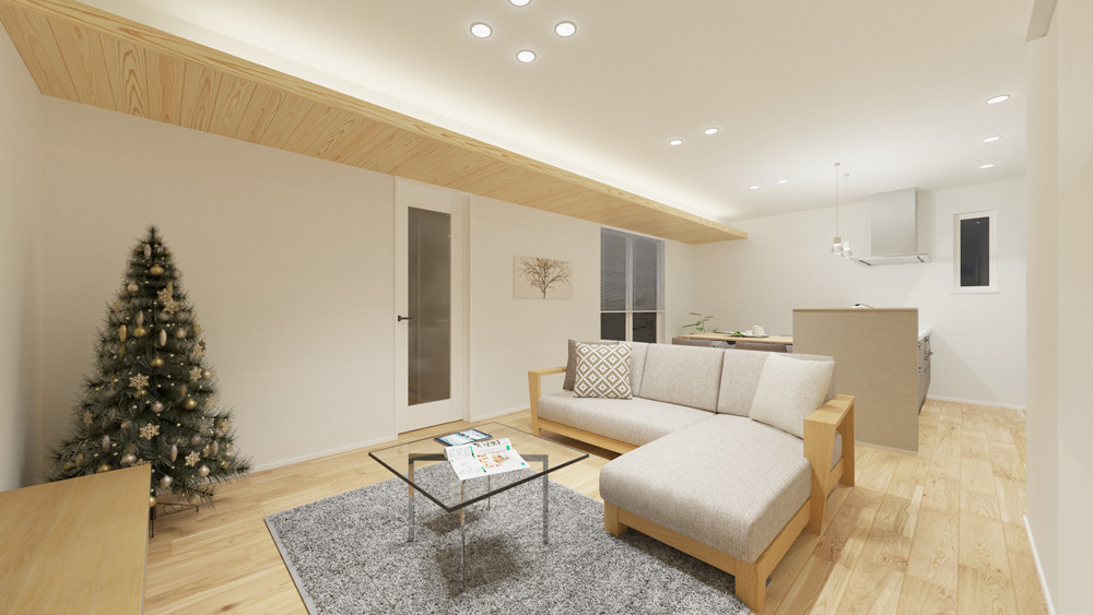 【内観予想図】柔らかい光がリラックス効果を高め、居心地の良い空間を演出します。