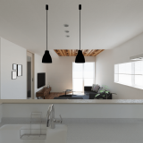 内観予想図②I字型LDKでキッチンからリビング全体を見渡せます