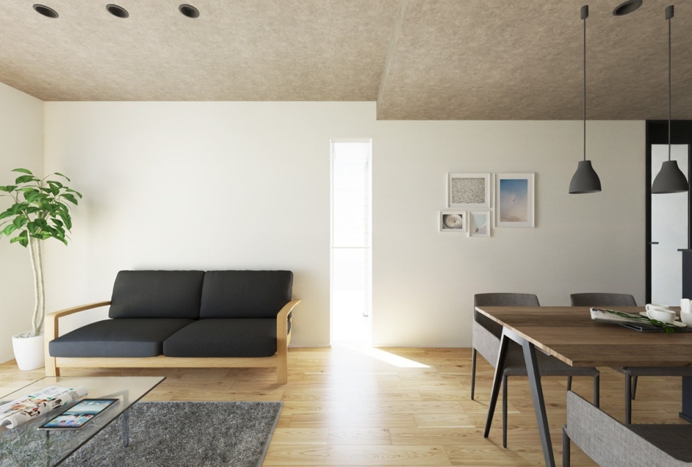 【完成予想図】ホテルのラウンジのような洗練された雰囲気で、日々の暮らしに大人の落ち着いた時間を演出します。