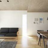 【完成予想図】ホテルのラウンジのような洗練された雰囲気で、日々の暮らしに大人の落ち着いた時間を演出します。