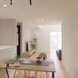 LDKは19.2帖の大空間で、天井高も2.5mのため圧迫感なく過ごせます。さらに吹抜があることで帖数以上の開放感を感じられます♪