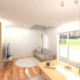 ホワイトカラーに木目調の素材感が明るく落ち着いた空間を演出します♪