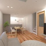 南西角地ならではの陽当たりの良さと解放感。吹抜からも自然光が差し込み帖数以上（LDK17帖）の広がりを感じられます。天井高も2.5ｍあり圧迫感もなく、ゆとりある空間設計です♪