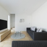 【完成予想図】内装は、木目やナチュラルカラーで上品に整えました。