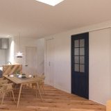 フローリングを斜め張りにし、個性溢れるLDKになっています♪