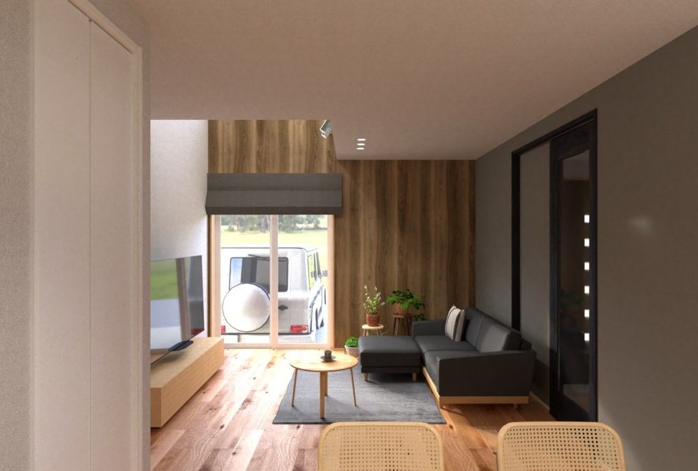 吹抜があることで、LDKが明るく開放的な空間になり、帖数以上の開放感を感じられます。