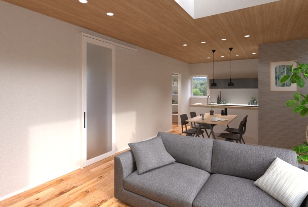 内観予想図④パントリーやファミリークローク、シューズインクロークなど、収納が豊富な住まいです。