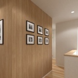 内観予想図⑤2階ホールも木目クロスを施すことで、統一感のある内装デザインに。