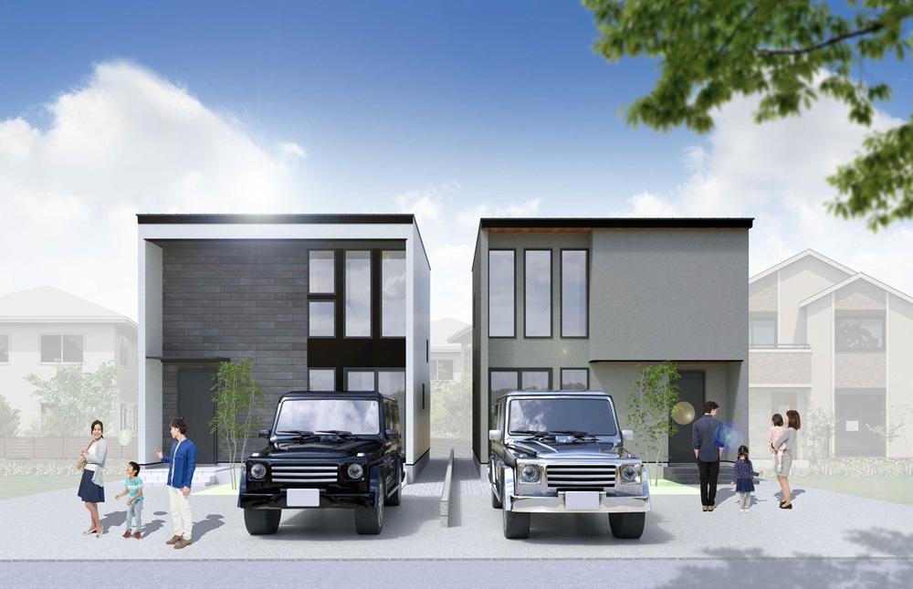 外観予想図（A棟右）