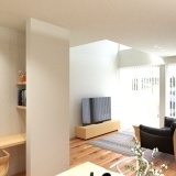 内観予想図② LDKの一角にワークスペースを配置しました。