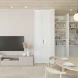 【内観予想図】コンパクトな間取りでも快適にお過ごしいただけるよう、随所に収納を配置した住まいです。