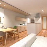 内装も、白や木目のクロスを中心に採り入れてナチュラルテイストで統一しています。