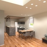 間口6mの制限を感じさせない、開放的な18.6帖のLDKが広がります。