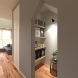 LDKの一角には、こもり感のあるヌックを設けました。