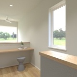 ２階ホールには便利なカウンターを配置しました。