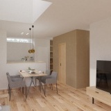 キッチン横にはパントリー収納、階段下にも設けた収納スペースなど、分散した収納計画がお住まいをスッキリしてくれます。