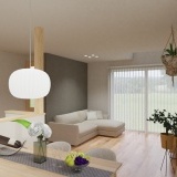 LDKは19.4帖の大空間で、天井高も2.5mのため圧迫感なく過ごせます。さらに吹抜があることで帖数以上の開放感を感じられます♪