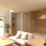 LDKは17.9帖で、天井高も2.5mのため圧迫感なく過ごせます。さらに吹抜があることで、帖数以上の開放感を感じられます。