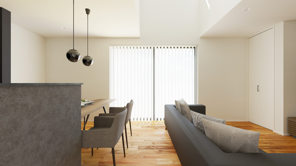 【完成予想図】家族の食卓を華やかに彩る、おしゃれなペンダントライト。