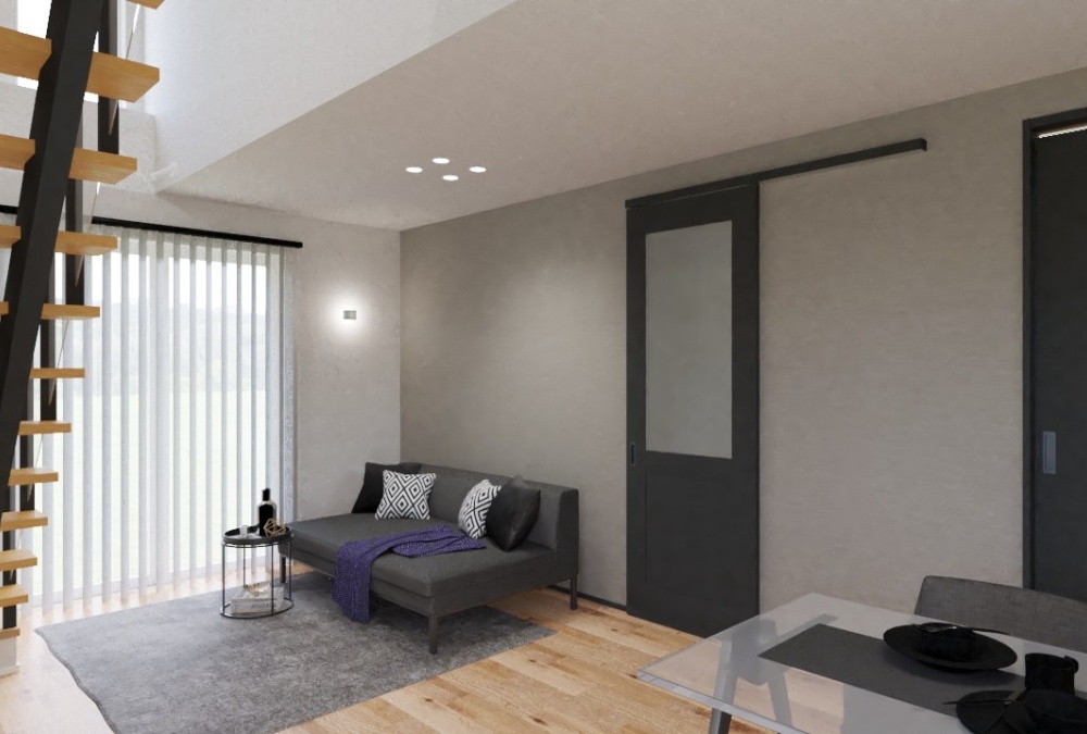 LDKは17帖で、天井高も2.5mのため圧迫感なく過ごせます。さらに吹抜があることで、帖数以上の開放感を感じられます。北向きでも吹抜のハイサッシから安定的な間接光でLDK全体が明るい空間になります。