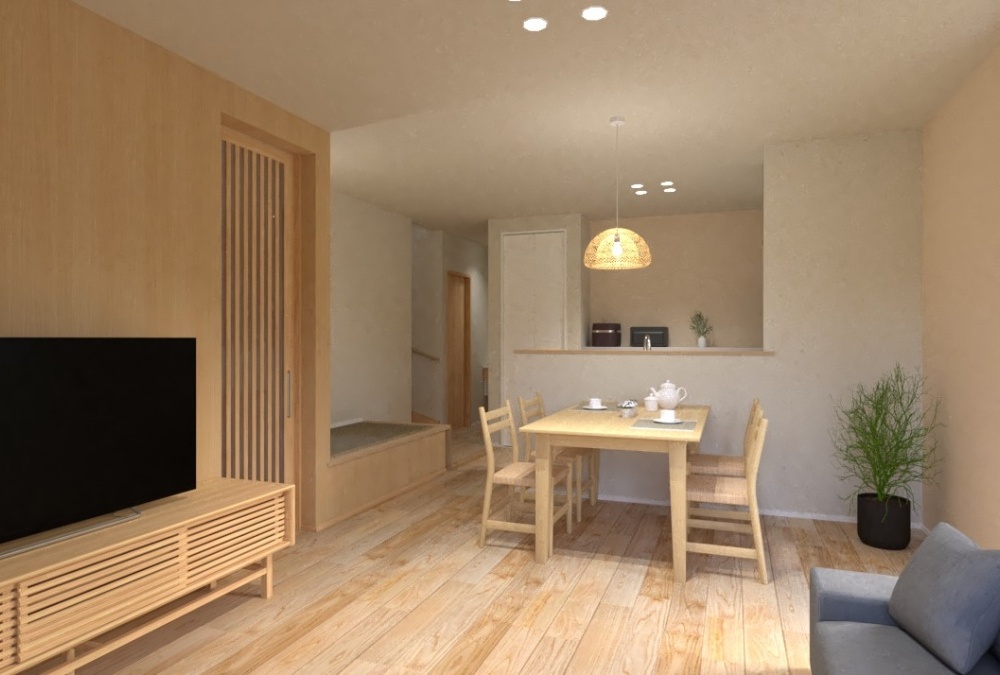 LDKは18.5帖の大空間で、天井高も2.5mのため圧迫感なく過ごせます。さらに吹抜があることで帖数以上の開放感を感じられます♪