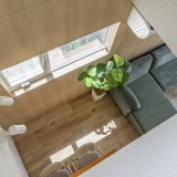 吹抜から南側からの陽光が落ちてくるため、家全体が優しい光に包まれます♪