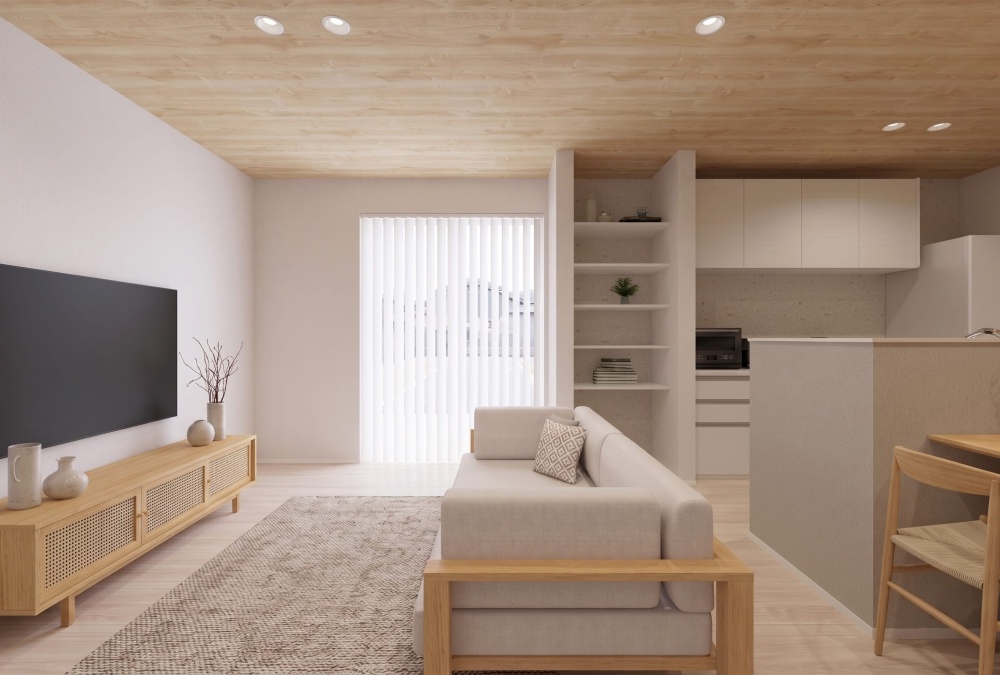 【完成予想図】随所に収納を配置することで、部屋が自然と片付く住まいに。