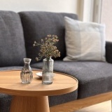 シックなデザインのリビングでしっぽり大人なカフェ気分を味わえます♪