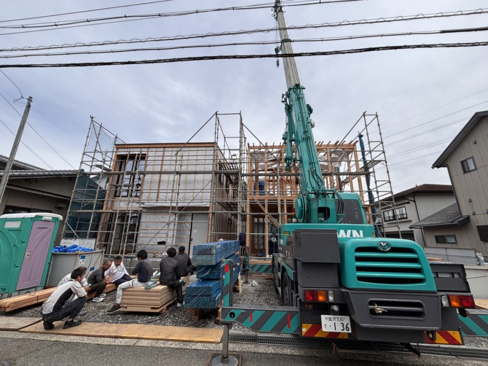 【金沢市上荒屋２丁目分譲住宅AB棟】工事進捗状況