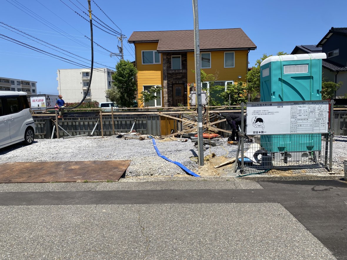 【白山市相木町分譲住宅CD棟】工事進捗状況