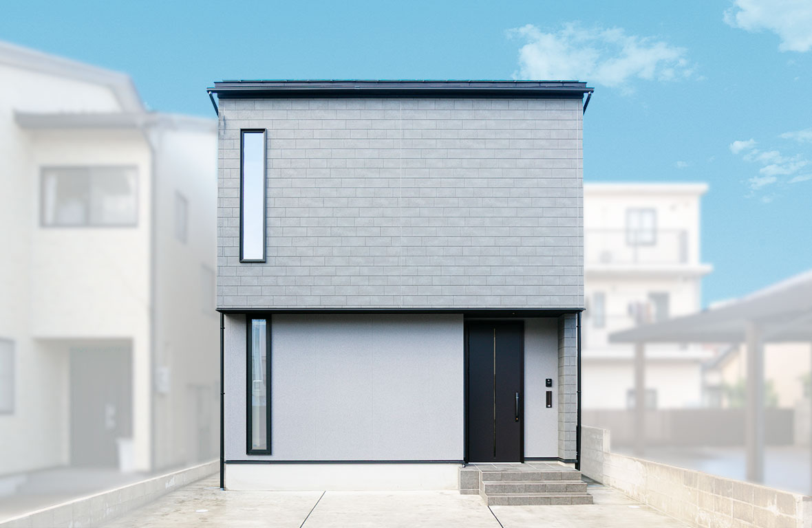 素材が響き合うトレンドモダンな外観デザイン