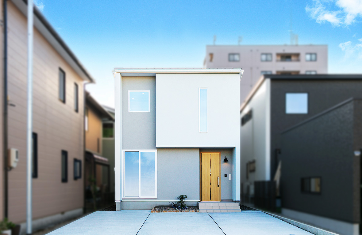 オメガシステムによる塗り壁が上質で高級感のある外観デザイン