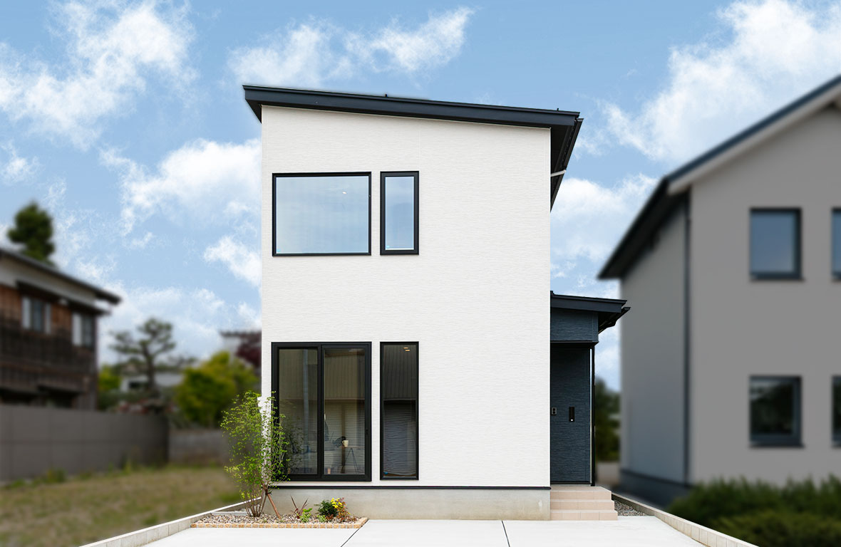 白と黒のコントラストが印象的で無駄のないモダンデザイン